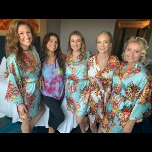 Silk robe with tie belt